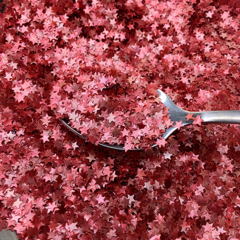 Luxury Rose Glitter Star Sprinkles (Made to order)