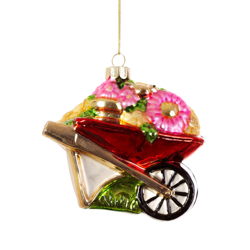 Wheelbarrow Shaped Bauble Hanging Decoration