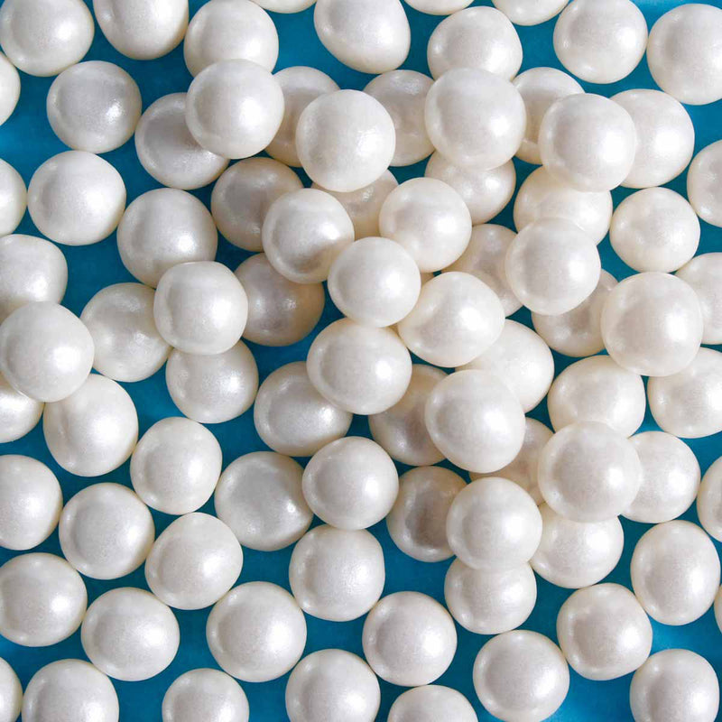 Bulk Bag - White 6mm Edible Pearls (Best Before 30 Jun 2024)