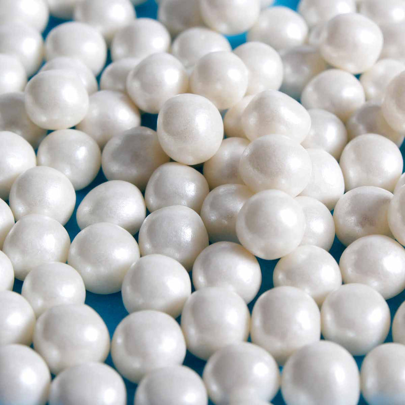 Bulk Bag - White 6mm Edible Pearls (Best Before 30 Jun 2024)