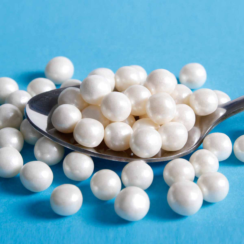 Bulk Bag - White 6mm Edible Pearls (Best Before 30 Jun 2024)