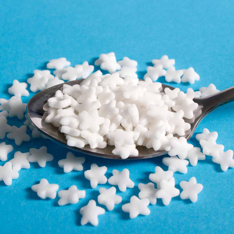 Bulk Bag - White Stars Confetti Sprinkles (Best Before 30 Jun 2024)