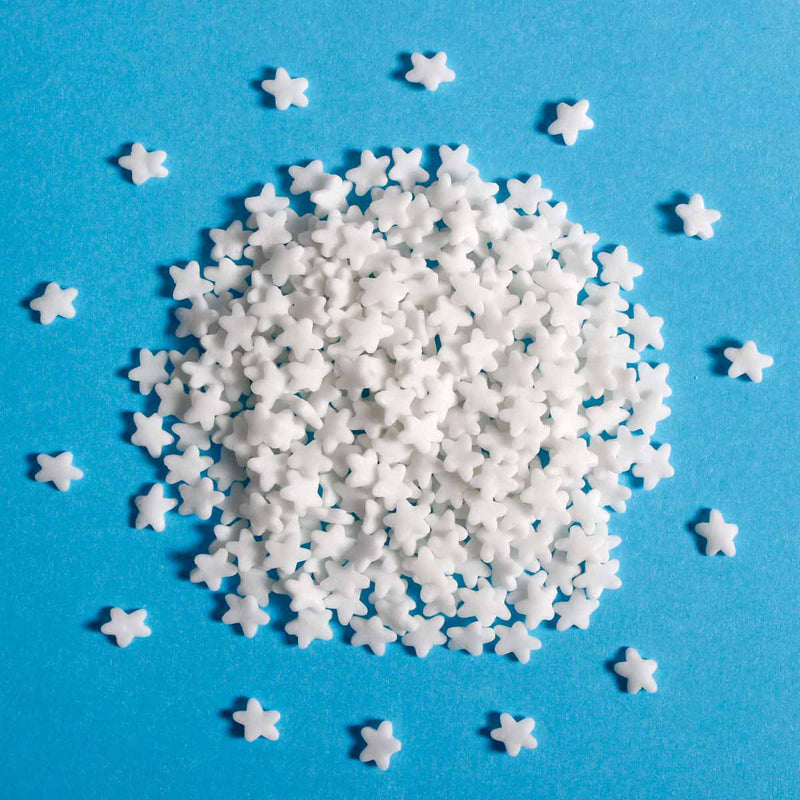 Bulk Bag - White Stars Confetti Sprinkles (Best Before 30 Jun 2024)