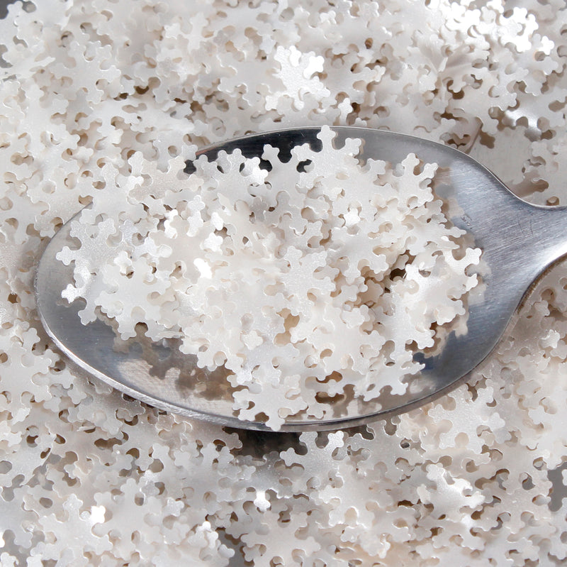 Luxury White Glitter Snowflake Sprinkles (Made to order)