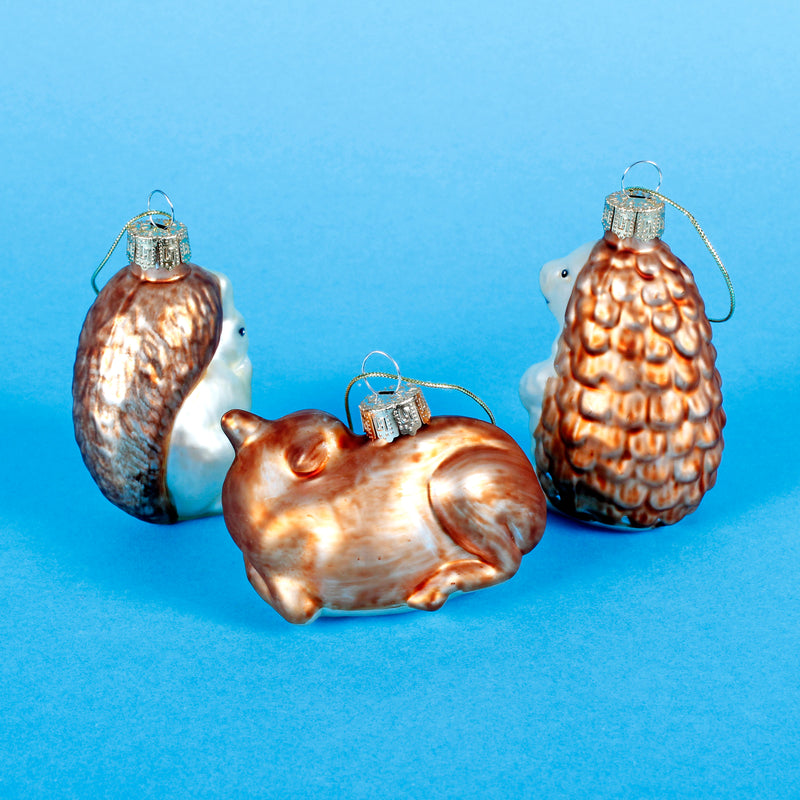 Woodland Creature Baubles - Set of 3