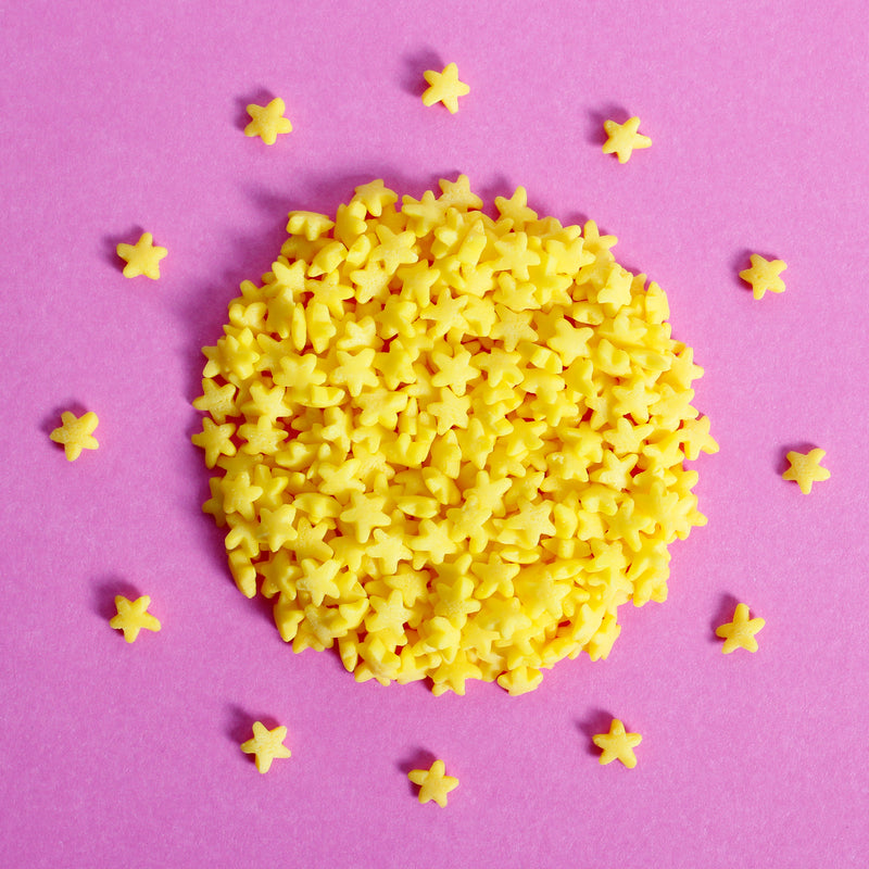 Bulk Bag - Yellow Stars Confetti Sprinkles (Best Before 30 Jun 2024)