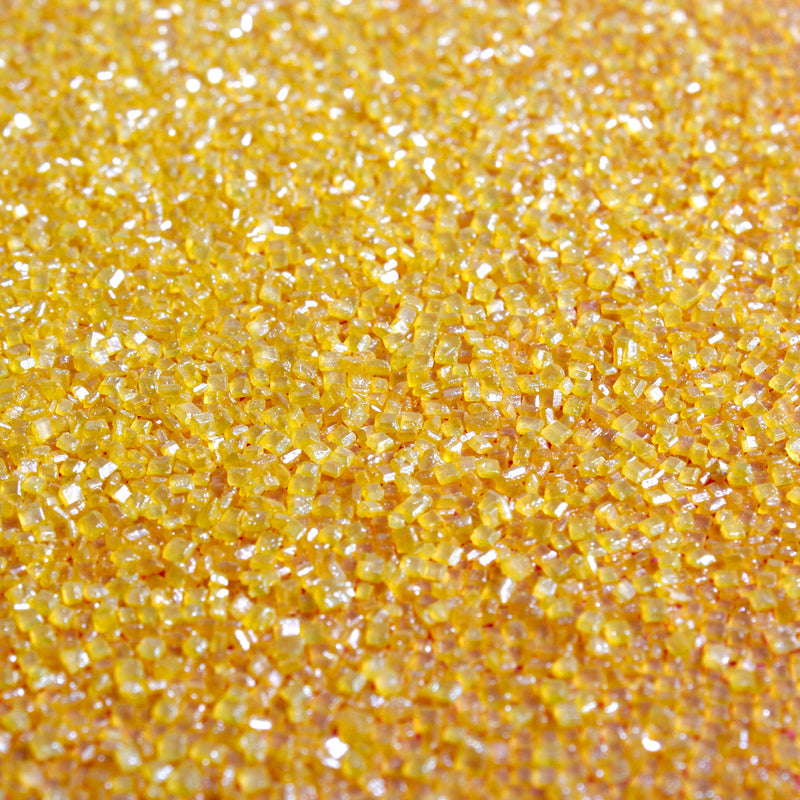 Bulk Bag - Yellow Sparkly Sanding Sugar Sprinkles (Best Before 31 Dec 2023)