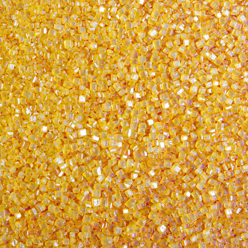Bulk Bag - Yellow Sparkly Sanding Sugar Sprinkles (Best Before 28 Dec 2025)