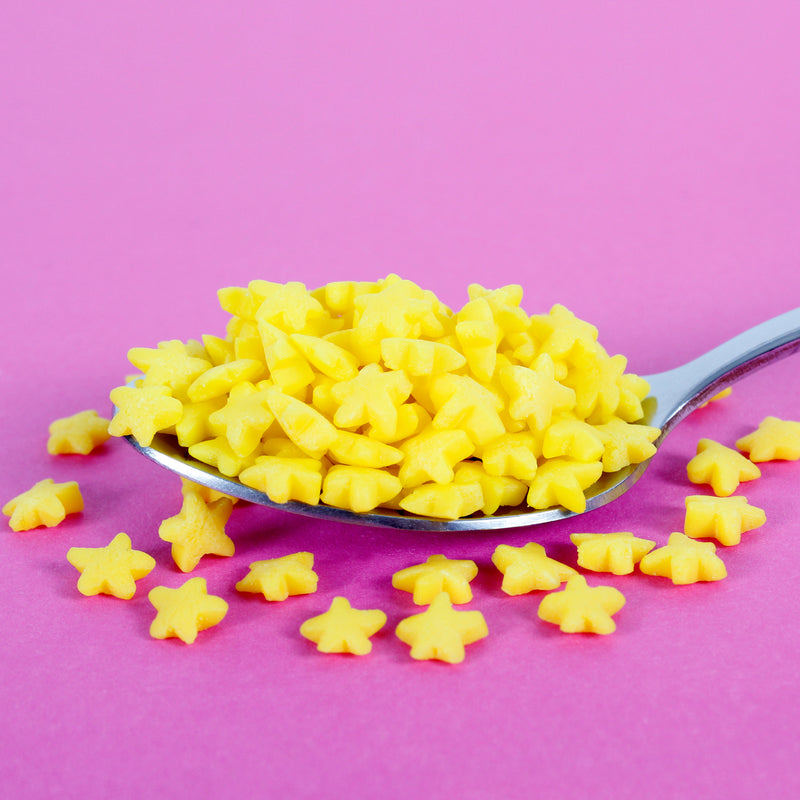 Bulk Bag - Yellow Stars Confetti Sprinkles (Best Before 30 Jun 2024)