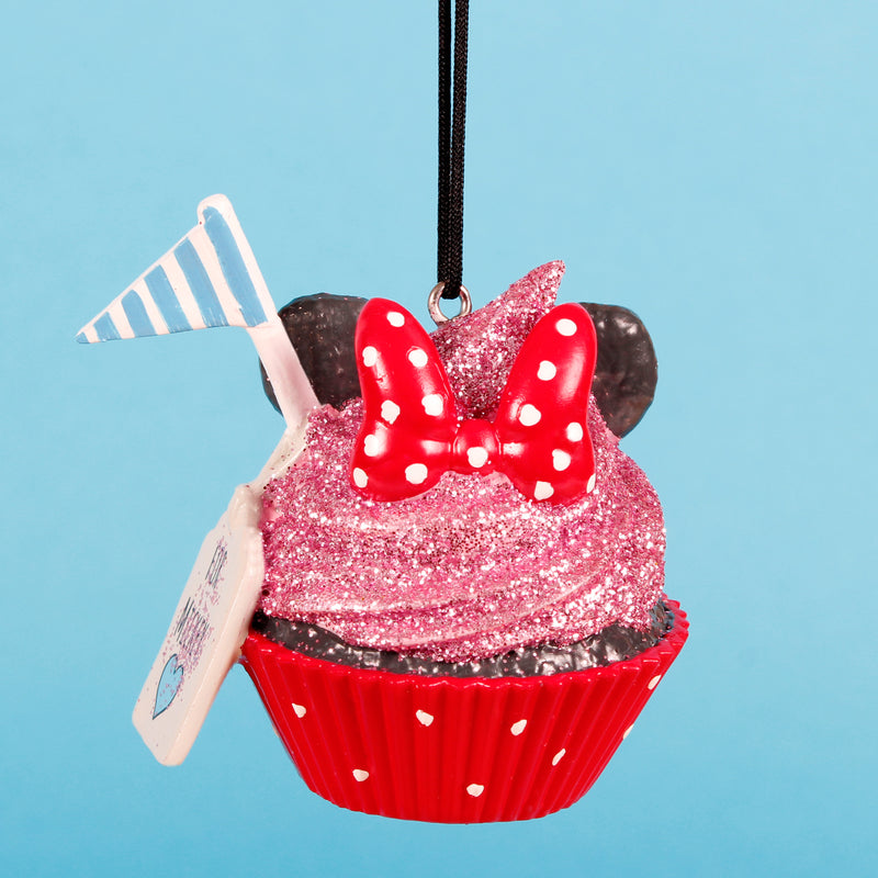 Minnie Mouse 3D Cupcake Hanging Christmas Decoration Disney Bauble