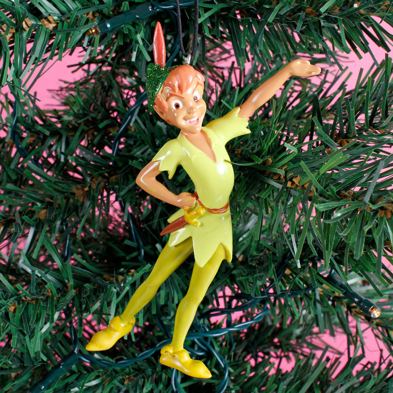 Peter Pan Sculptured 3D Hanging Christmas Decoration Disney Bauble