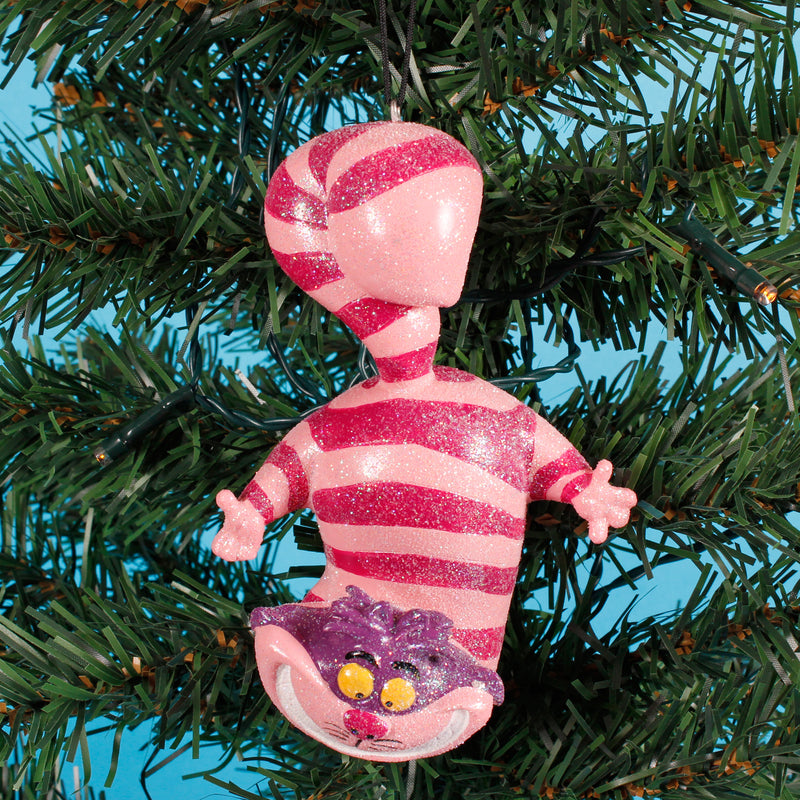 Cheshire Cat Alice in Wonderland 3D Shaped Hanging Christmas Tree Decoration Disney  Bauble