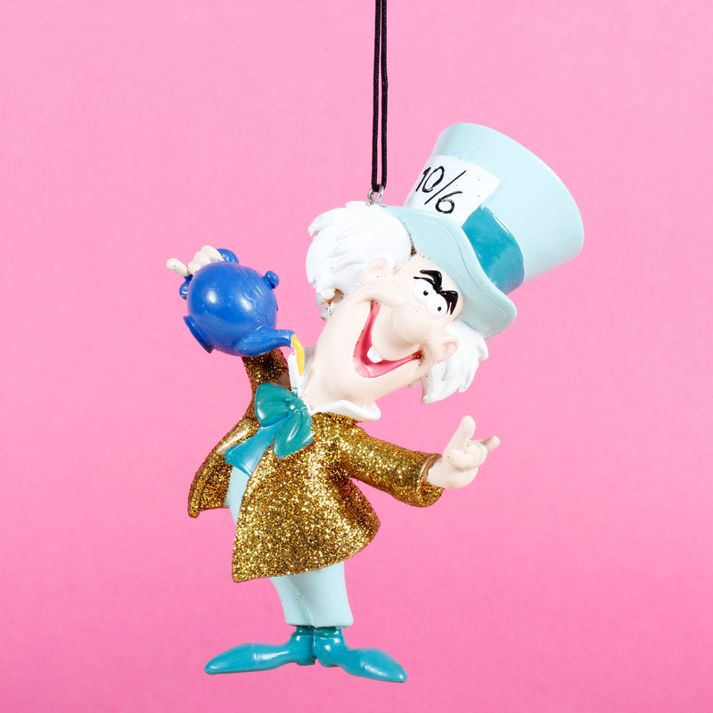 Mad Hatter Alice in Wonderland 3D Shaped Hanging Christmas Tree Decoration Disney  Bauble