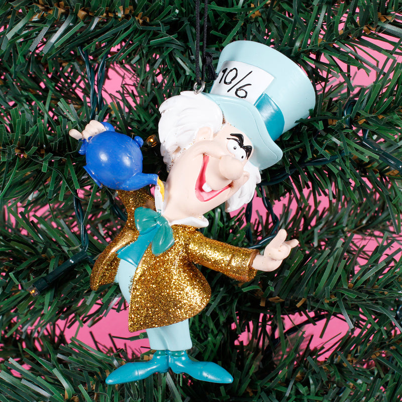 Mad Hatter Alice in Wonderland 3D Shaped Hanging Christmas Tree Decoration Disney  Bauble