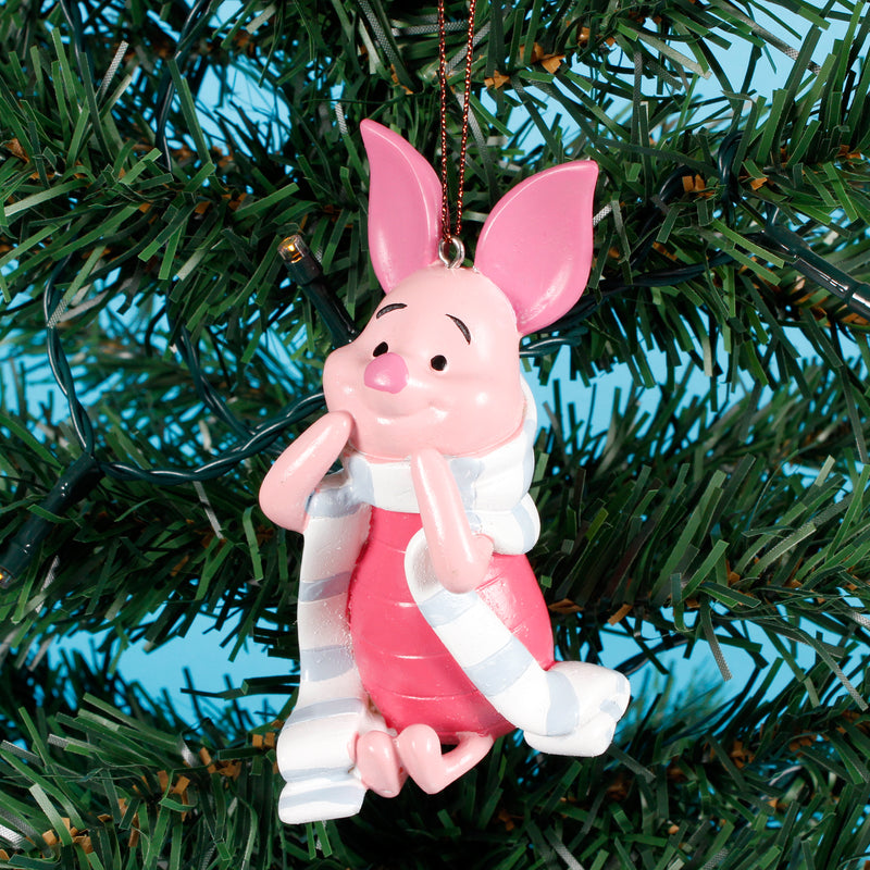 Piglet Winnie the Pooh Shaped 3D Resin Hanging Christmas Tree Decoration Disney Bauble