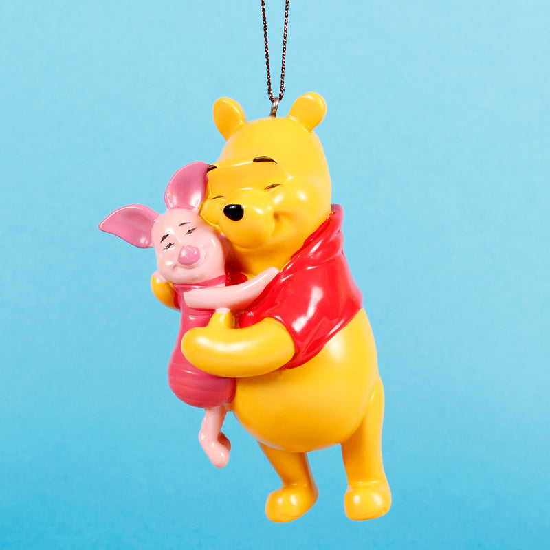 Piglet and Pooh Winnie the Pooh Shaped 3D Resin Hanging Christmas Tree Decoration Disney Bauble