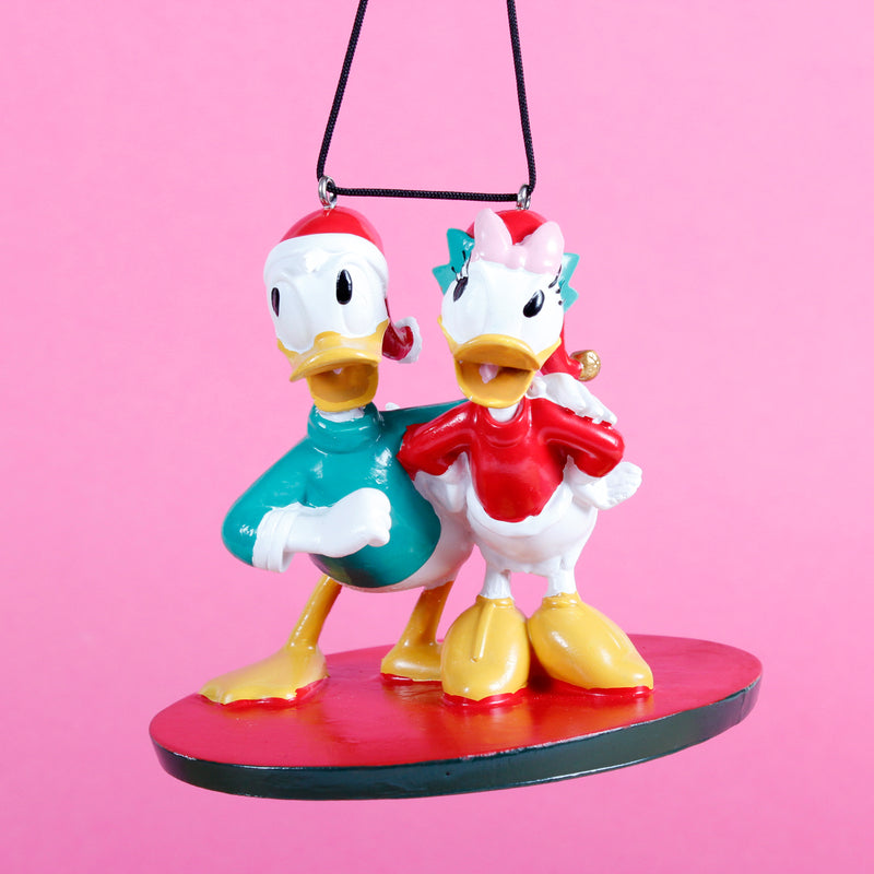 Donald and Daisy 3D Shaped Hanging Christmas Decoration Disney Bauble