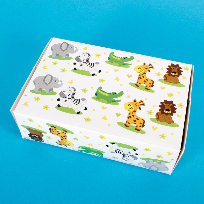 Jungle Animal Cupcake Boxes Display Cases - Pack of 2