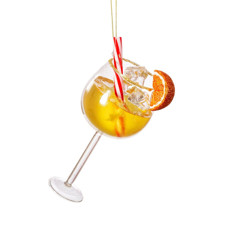 Orange Cocktail Aperoll Glass Christmas Hanging Bauble