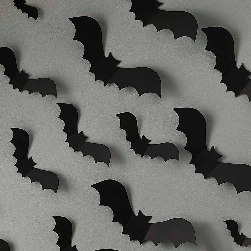 Halloween Bat Wall Decorations Pack of 30