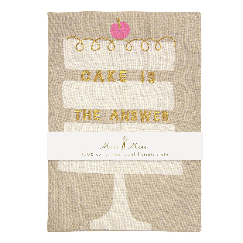 Cake is the Answer Tea Towel
