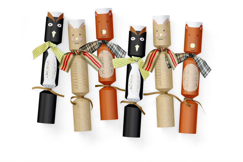 Cute Animals Christmas Crackers Pack of 6