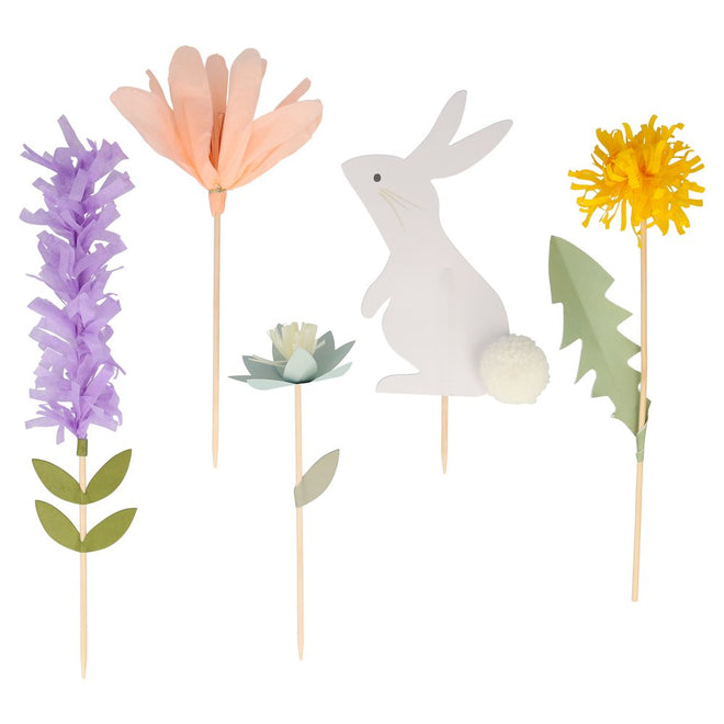 Easter Cake Toppers Pack of 5 in 5 Designs