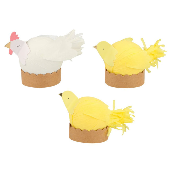 Easter Party Hen and Chicks Surprise Balls Pack of 3 in 2 Designs