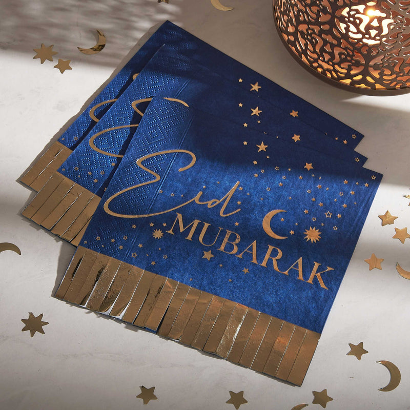 Eid Mubarak Napkins Pack of 16