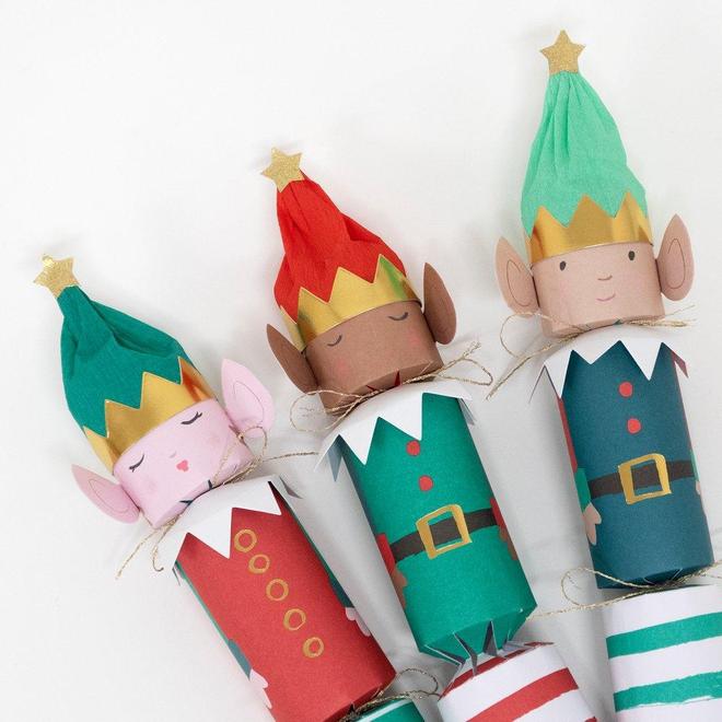 Elf Christmas Crackers Pack of 6