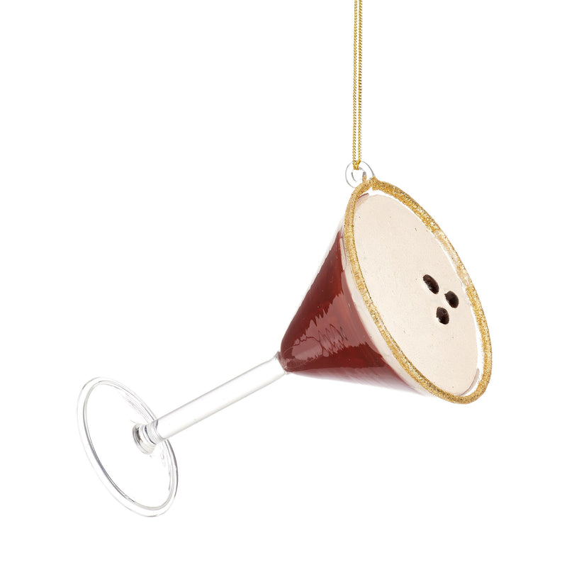 Espresso Martini Glass Christmas Hanging Bauble