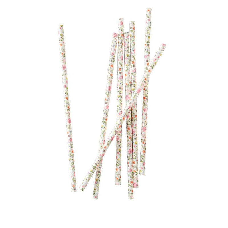 Ditsy Floral Paper Straws Pack of 25
