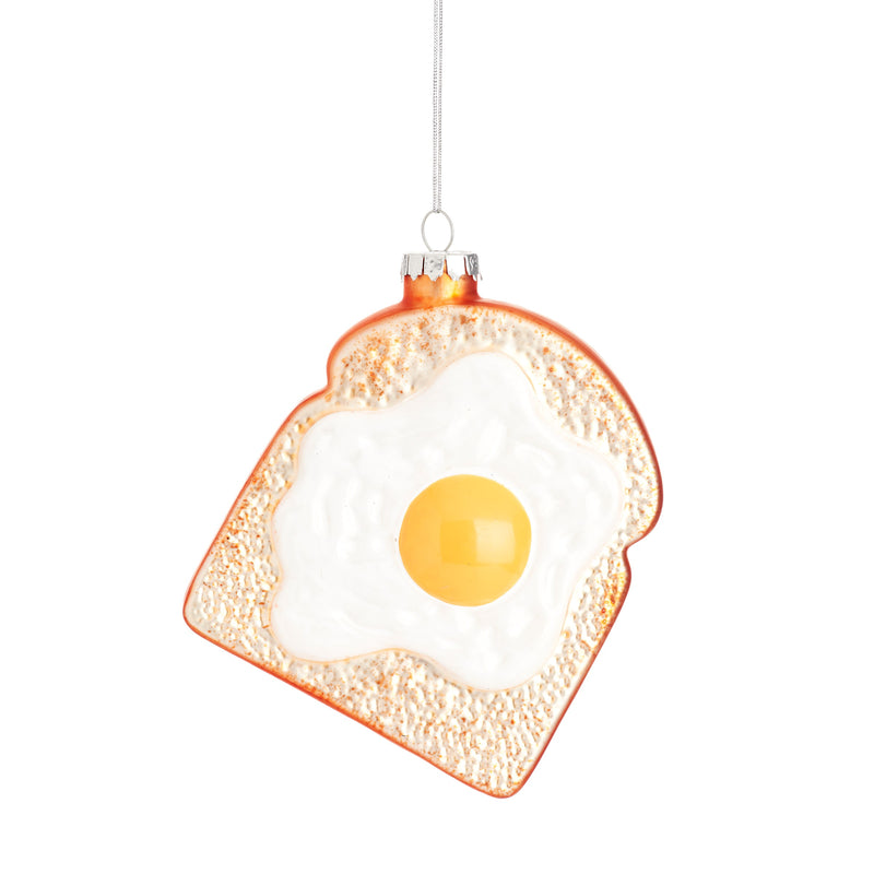 Egg On Toast Hanging Christmas Bauble