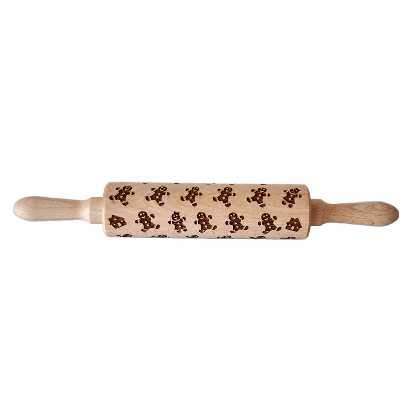 Gingerbread Men Pattern Rolling Pin