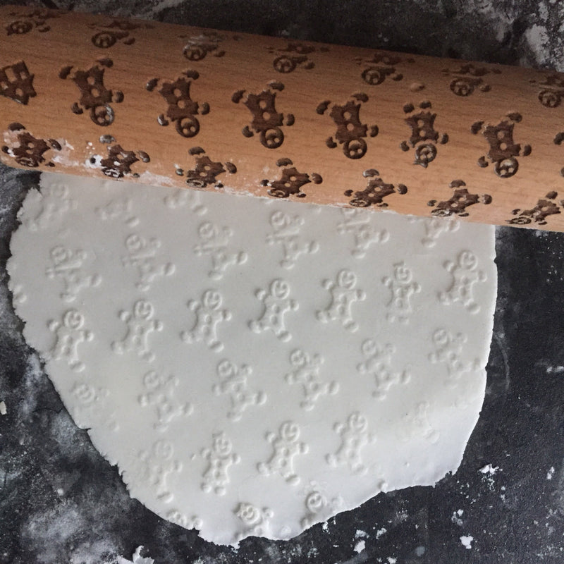 Gingerbread Men Pattern Rolling Pin