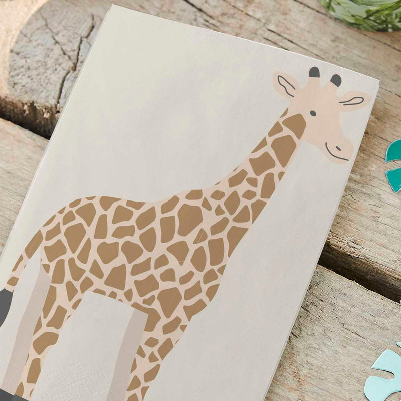Safari Giraffe Paper Napkins Pack of 16