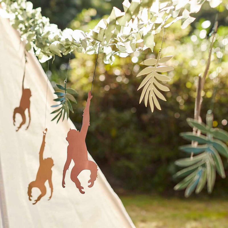 Monkey & Leaf Jungle Bunting Backdrop 4 Metres