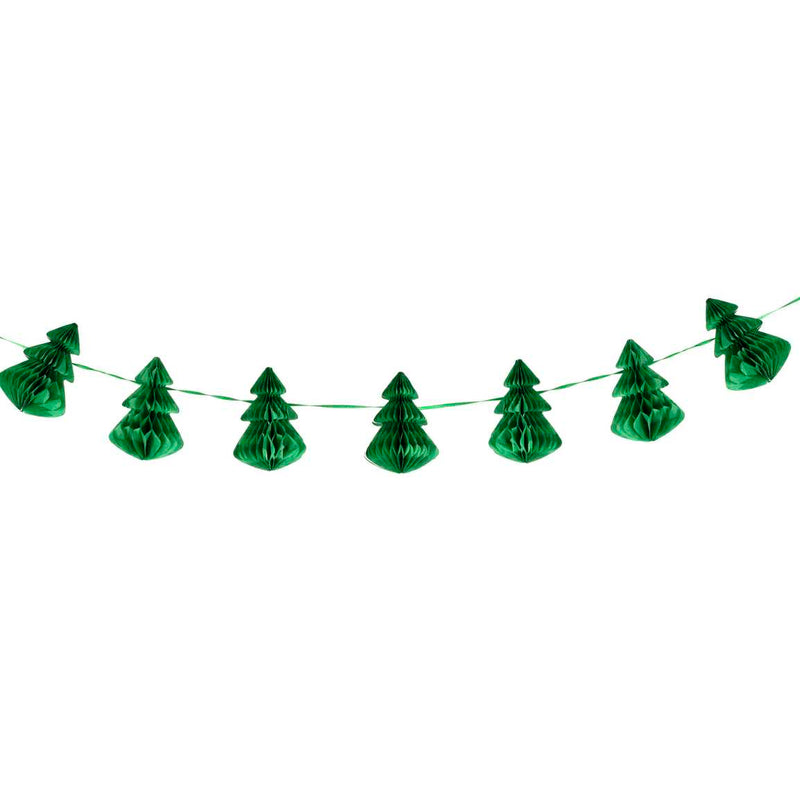 Green Honeycomb Christmas Tree Garland 2 Metres