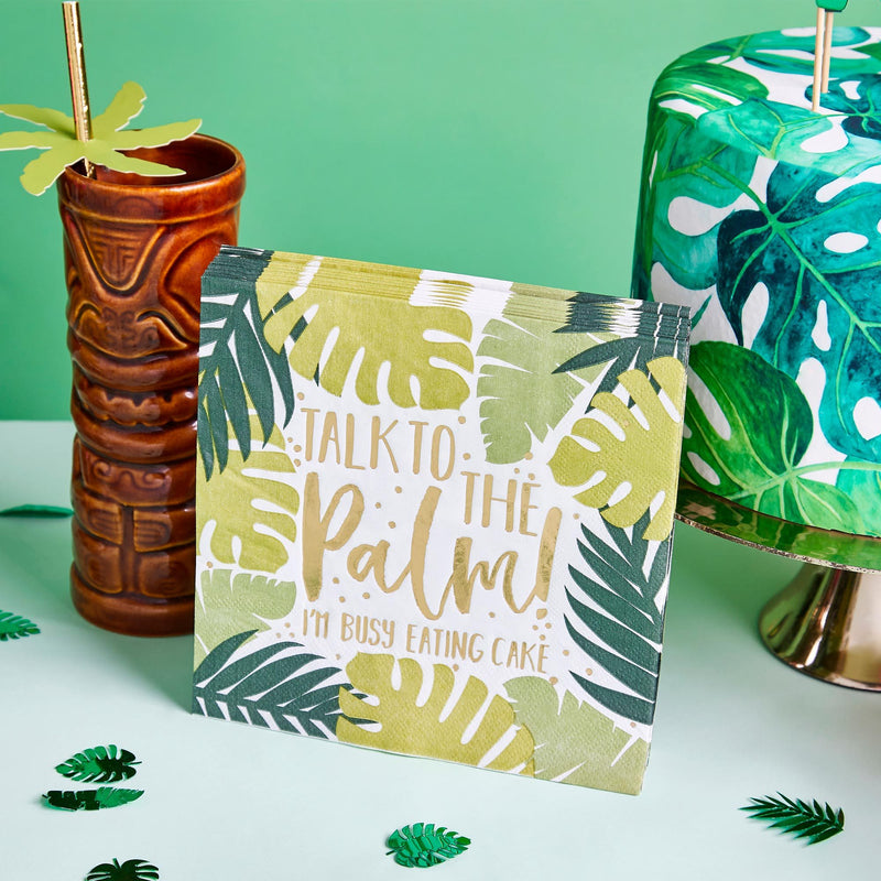 Tropical Leaf Paper Napkins Pack of 20