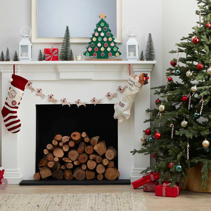Wooden Christmas Tree Advent Calendar 46cm (H) x 36cm (W) x 5cm (D)