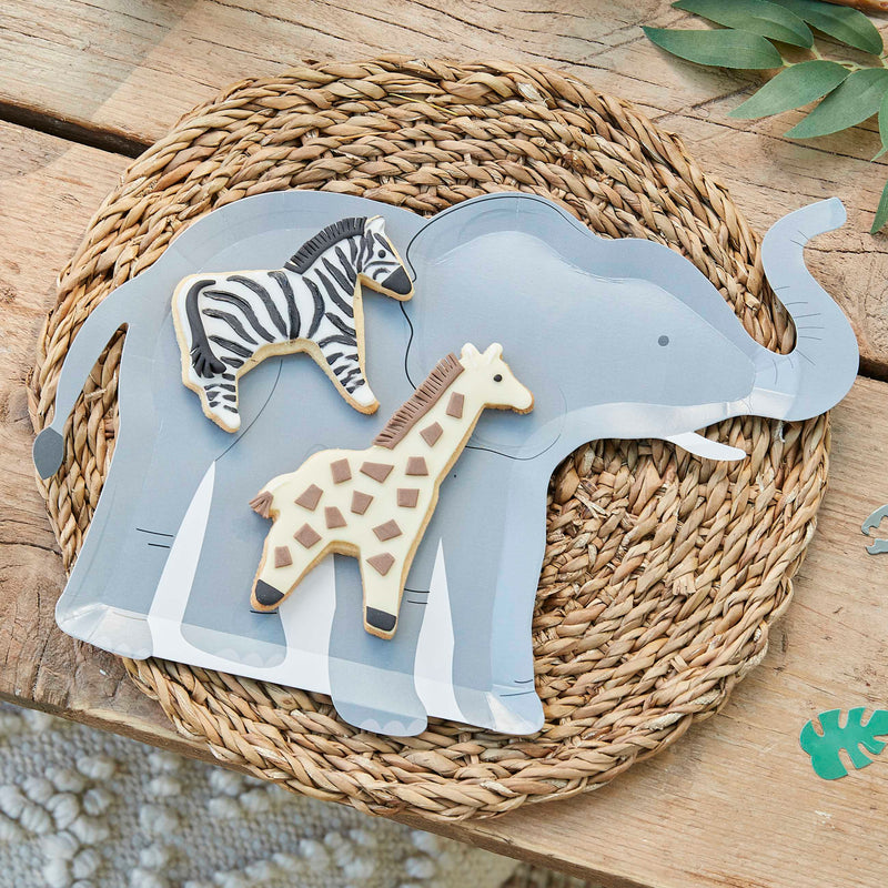 Elephant Paper Plates Pack of 8