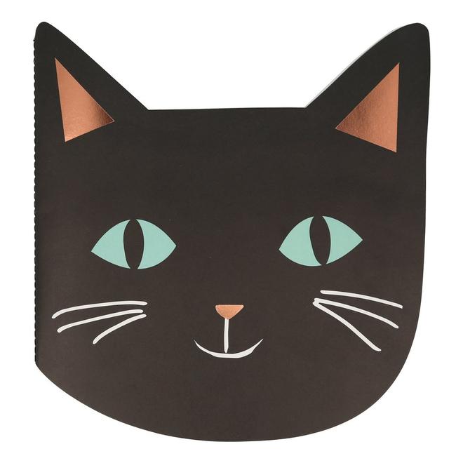 Halloween Black Cat Shaped Sticker and Sketchbook