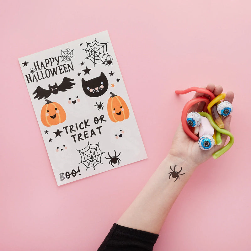 Halloween Characters Temporary Tattoos (Set of 2 Sheets)