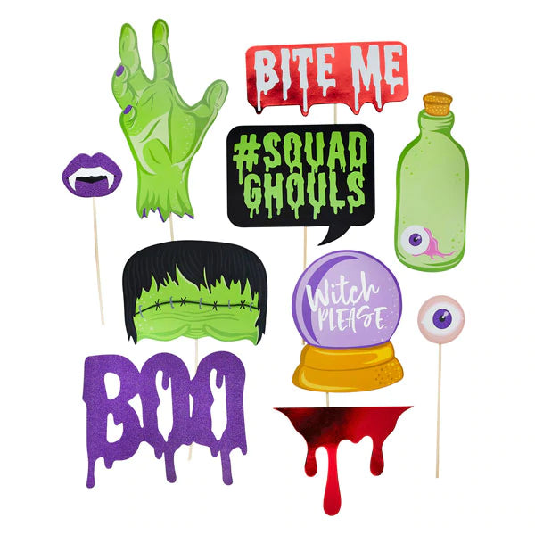 Halloween Photo Booth Props Pack of 10