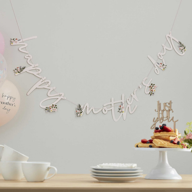 Floral Happy Mothers Day Garland 2 Metres
