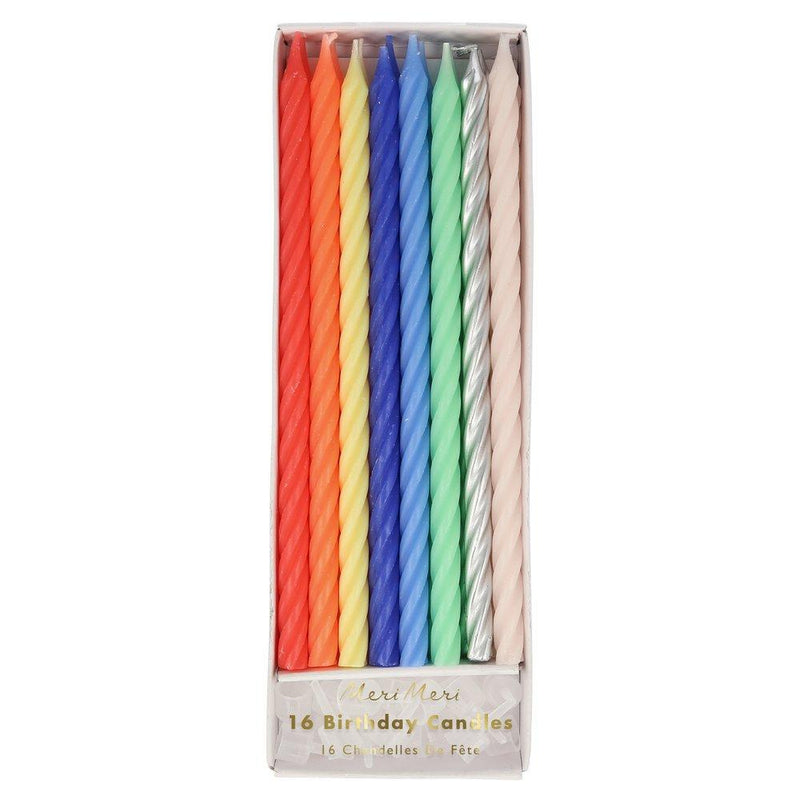 Twisted Neon Rainbow Cake Candles