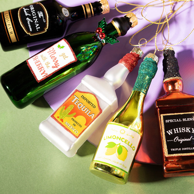Sherry Bottle Shaped Hanging Christmas Bauble