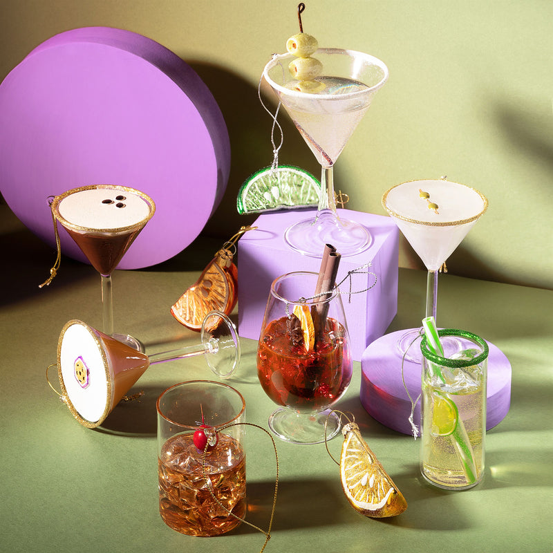 Whisky Glass Shaped Christmas Hanging Bauble