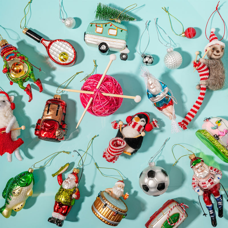 Santa In A Hammock Hanging Christmas Bauble