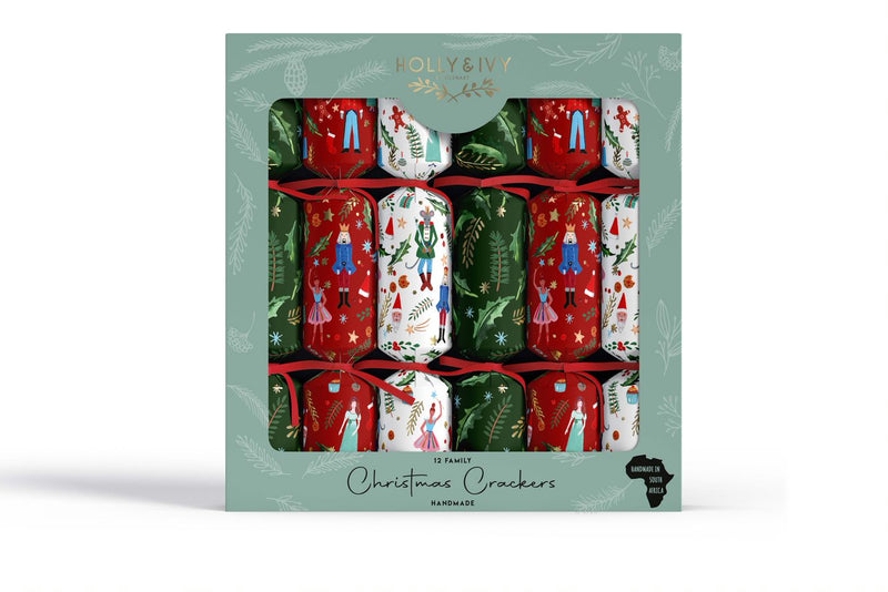 Traditional Nutcracker Christmas Crackers Pack of 12
